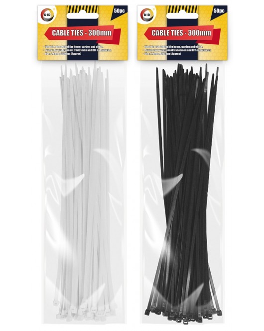 50pc Cable Ties - 300mm