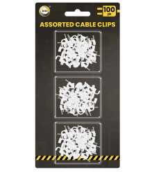 100pc Assorted Cable Clips