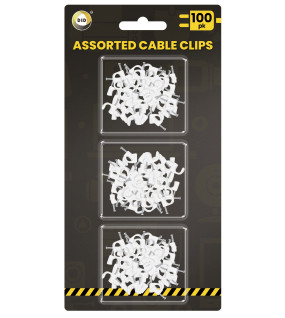 100pc Assorted Cable Clips 100pc Assorted Cable Clips