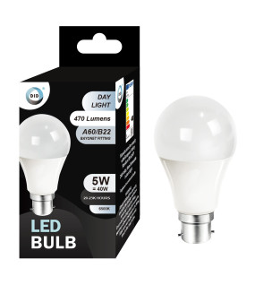 Day Light Led Bulb 5W A60/B22 Day Light Led Bulb 5W A60/B22