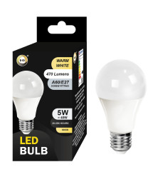 Warm White Led Bulb 5W A60/E27