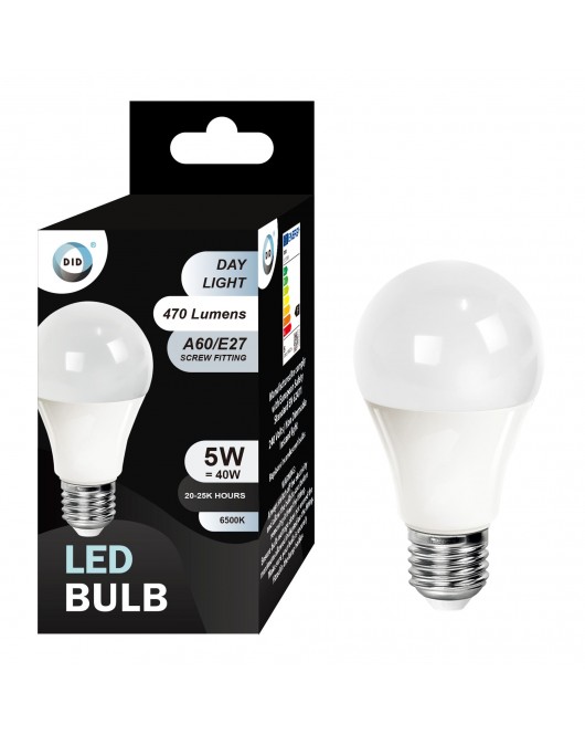 Cool White Led Bulb 5W A60/E27