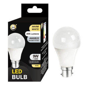 Warm White Led Bulb 9W A60/B22 Warm White Led Bulb 9W A60/B22