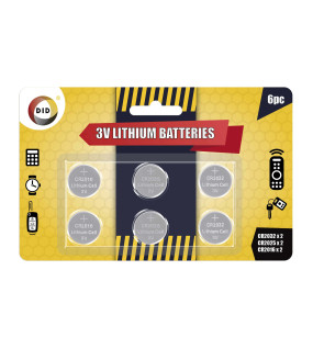 6pc 3V Lithium Batteries 6pc 3V Lithium Batteries