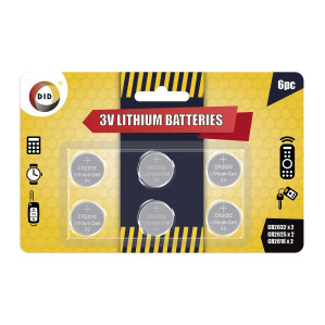 6pc 3V Lithium Batteries 6pc 3V Lithium Batteries