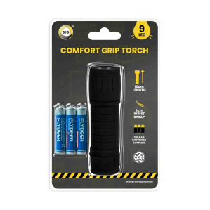 9 Led 10cm Torch with Batteries