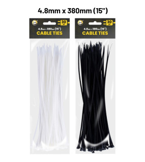 30Pk 380mm x 4.8mm Cable Ties 30Pk 380mm x 4.8mm Cable Ties