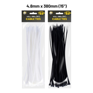 30Pk 380mm x 4.8mm Cable Ties