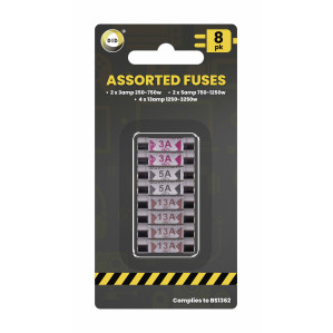 8Pk Assorted Fuses