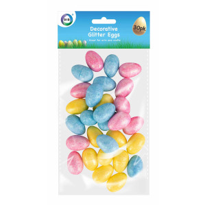 30pc Decorative Glitter Eggs