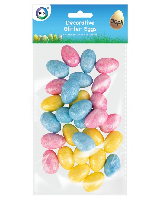 30pc Decorative Glitter Eggs