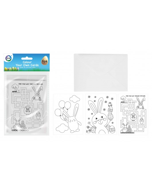 6pc Colour Your Own Cards