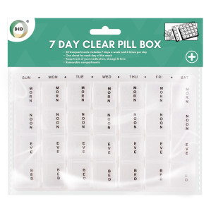 7 Day Clear Pill Box 7 Day Clear Pill Box