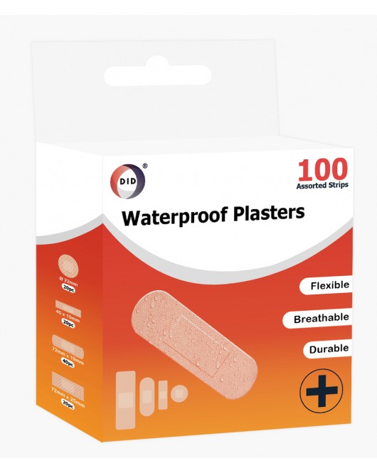 100pc Assorted Waterproof Plasters