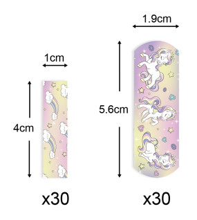 60Pk Unicorn Plasters