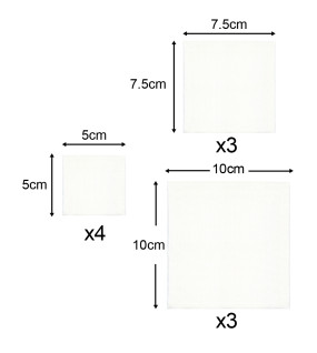 10Pk Non-Adherent Dressing Pads