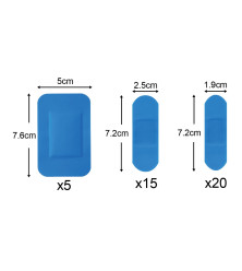 40Pk Blue Plasters