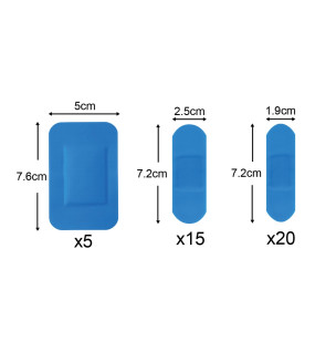 40Pk Blue Plasters