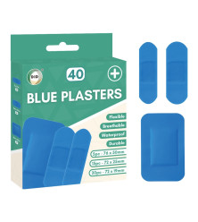 40Pk Blue Plasters