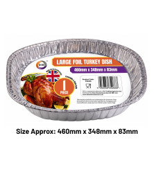 Large Foil Turkey Dish (Approx 460mm x 345mm x 85mm)
