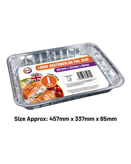1pc Large Rectangular Foil Dish (Approx 459mm x 339mm x 68mm) 1pc Large Rectangular Foil Dish (Approx 459mm x 339mm x 68mm)