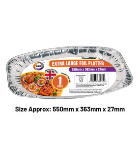 Extra Large Foil Platter (Approx 550mm x 360 x 30mm)