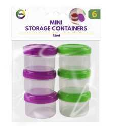 6pc 35ml Mini Storage Containers