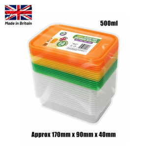 14pc 500ml Plastic Containers with Lids 14pc 500ml Plastic Containers with Lids