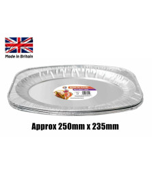 3pc Medium Foil Platters (Approx 350mm x 235mm)