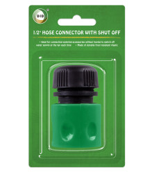 1/2" Hose Connector with Shut Off