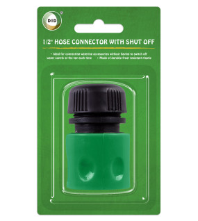 1/2" Hose Connector with Shut Off 1/2" Hose Connector with Shut Off