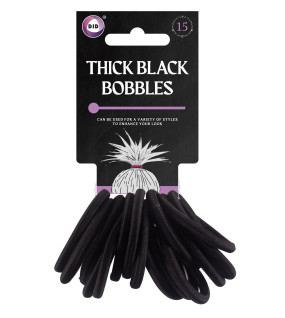 15pc Thick Black Bobbles 15pc Thick Black Bobbles