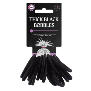 15pc Thick Black Bobbles 15pc Thick Black Bobbles