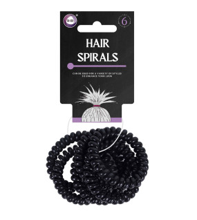 6Pk Hair Spirals  6Pk Hair Spirals