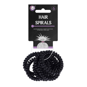 6Pk Hair Spirals  6Pk Hair Spirals