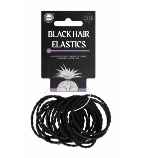 30Pk Black Hair Elastics 30Pk Black Hair Elastics