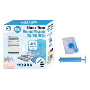 12pc 50cm x 70cm Medium Vacuum Storage Bags 12pc 50cm x 70cm Medium Vacuum Storage Bags
