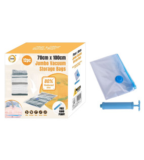 12pc 70cm x 100cm Jumbo Vacuum Storage Bags 12pc 70cm x 100cm Jumbo Vacuum Storage Bags