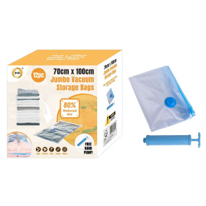 12pc 70cm x 100cm Jumbo Vacuum Storage Bags 12pc 70cm x 100cm Jumbo Vacuum Storage Bags