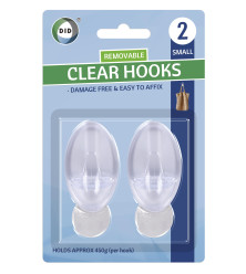 2Pk Small Clear Hooks