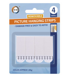 4Pk Small Picture Hanging Strips