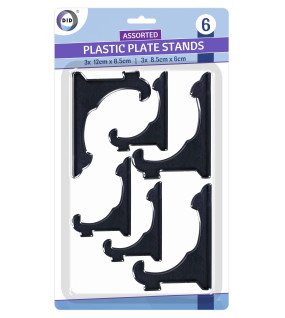 6pc Assorted Plastic Plate Stands 6pc Assorted Plastic Plate Stands