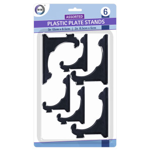 6pc Assorted Plastic Plate Stands 6pc Assorted Plastic Plate Stands
