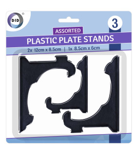 3pc Assorted Plastic Plate Stands 3pc Assorted Plastic Plate Stands