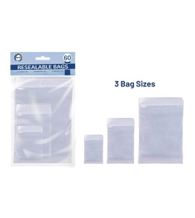 60Pk Resealable Bags 60Pk Resealable Bags