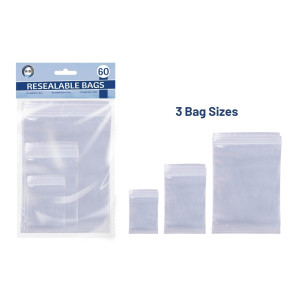 60Pk Resealable Bags 60Pk Resealable Bags