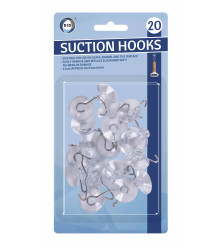 20Pk 2.2cm Suction Hooks