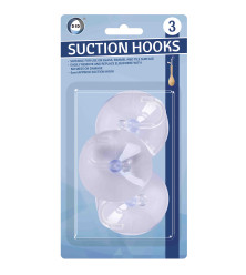3Pk 6cm Suction Hooks