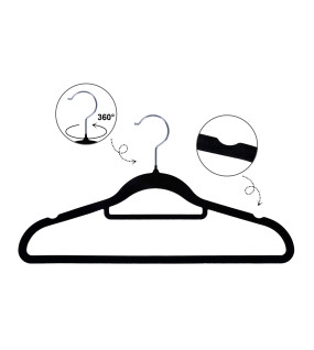 3Pk Black Velvet Hangers