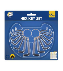 16pc Hex Key Set